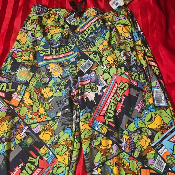 Teenage Mutant Ninja Turtles Magazine Covers Men's Large Sleep Pants Multi-Color - Picture 4 of 7